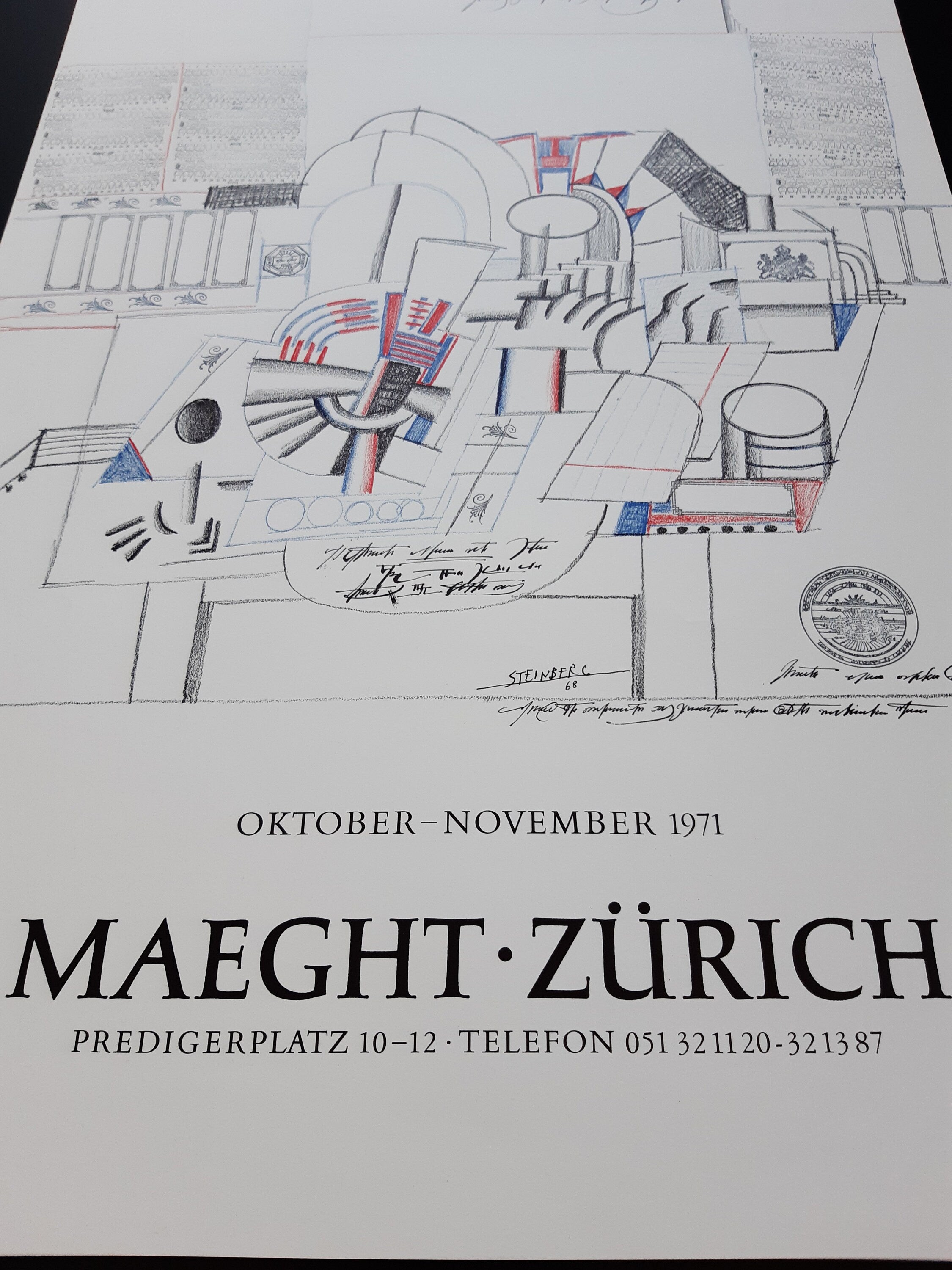 Saul Steinberg Original-Kunstdruckplakat – 42,5 x 68 cm (16,7" × 26,8")