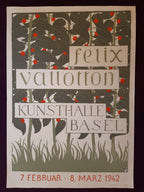 Felix Vallotton original 1942 art exhibition litho poster - 35.4"×50.4" (90×128cm)