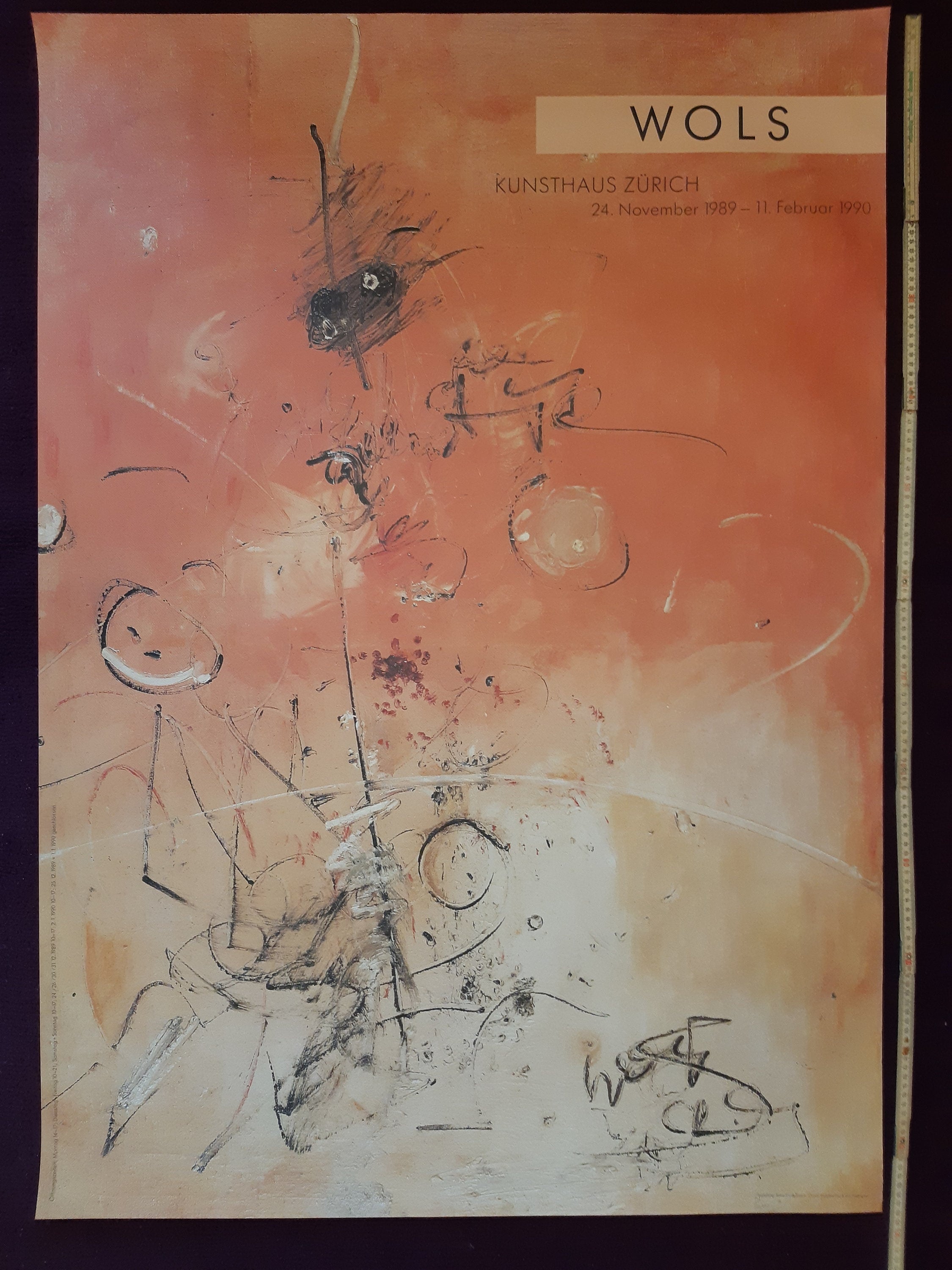 Affiche d'exposition d'œuvres originales de WOLS - 90×128 cm