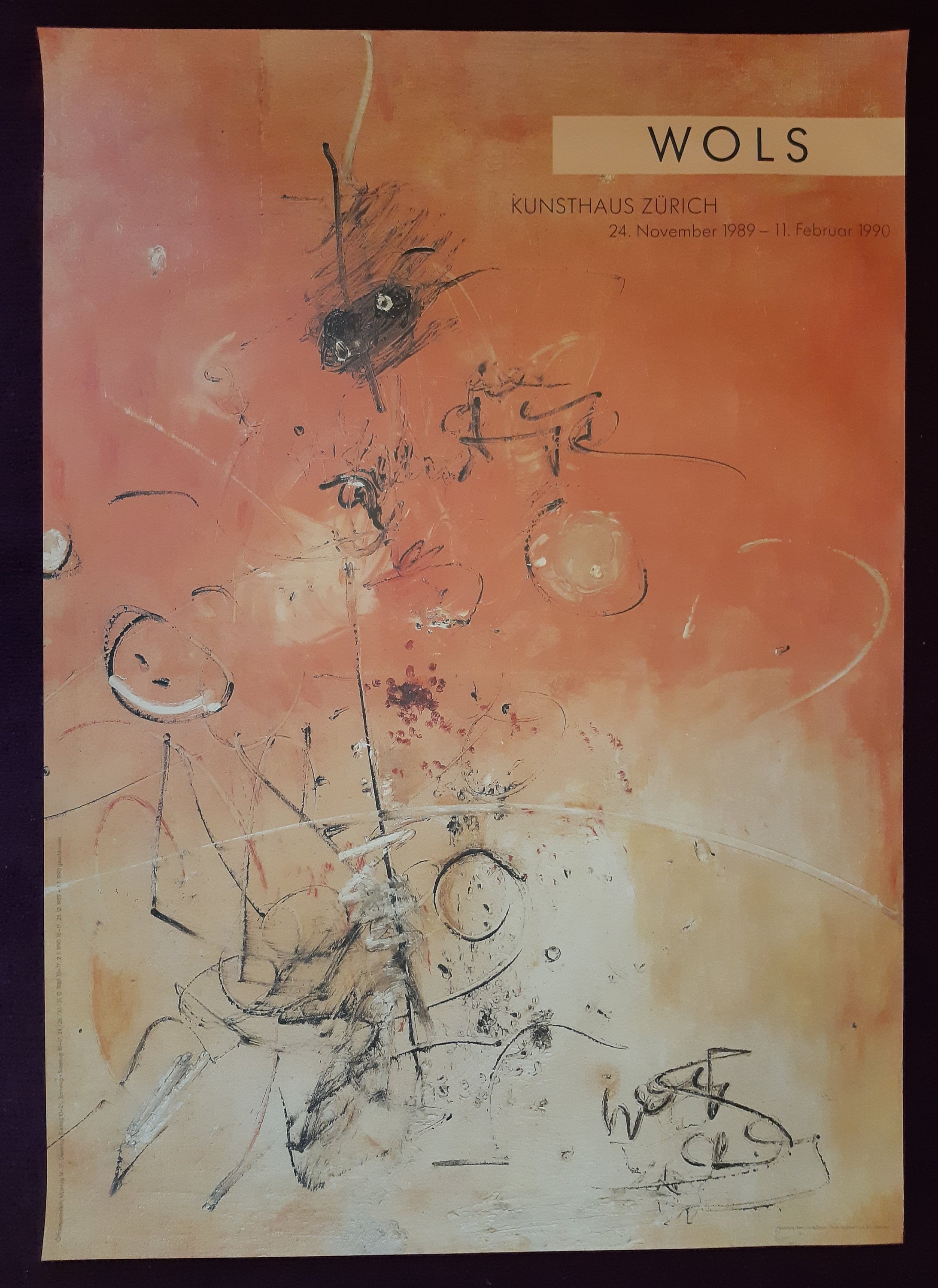 Affiche d'exposition d'œuvres originales de WOLS - 90×128 cm