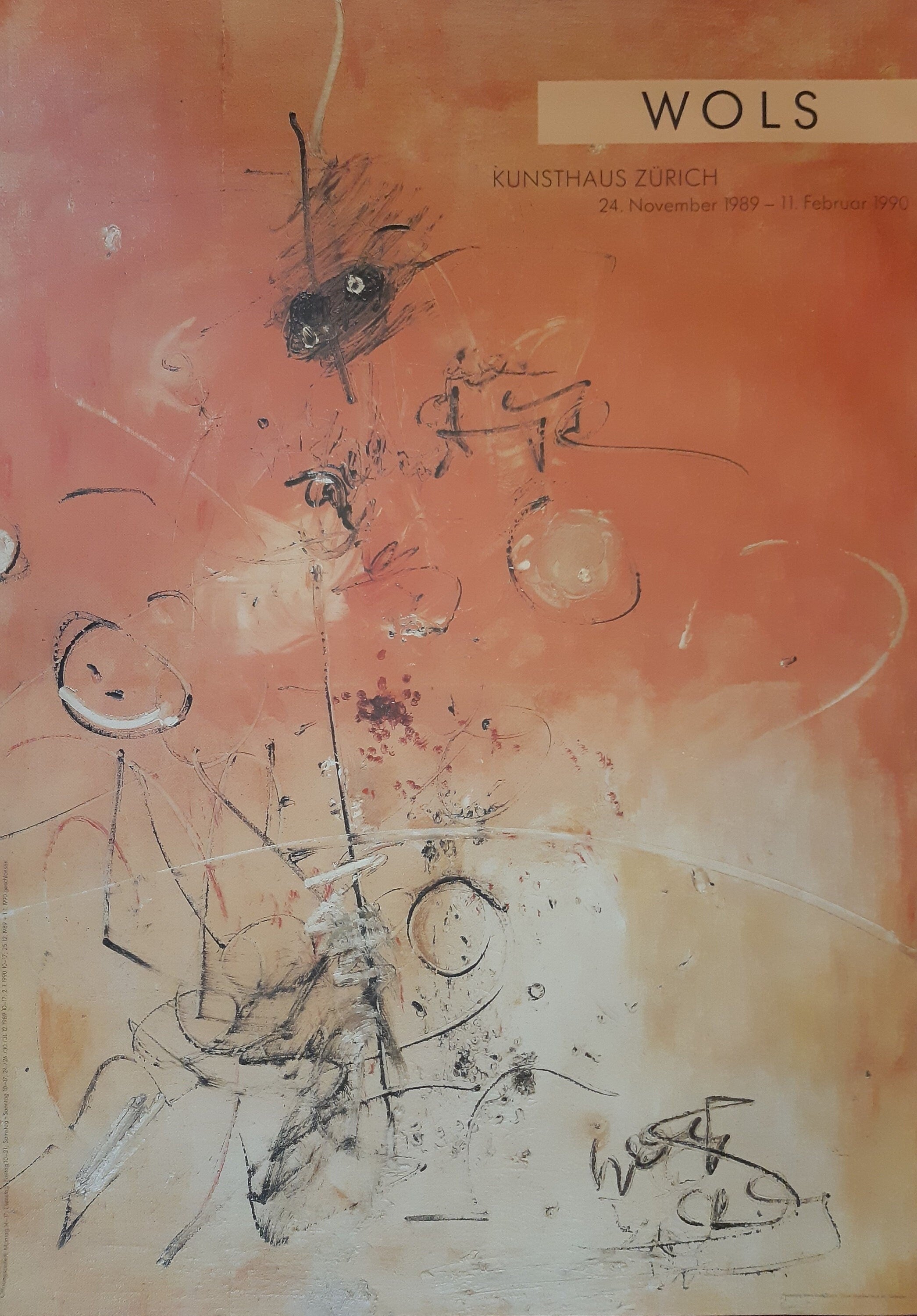 Affiche d'exposition d'œuvres originales de WOLS - 90×128 cm