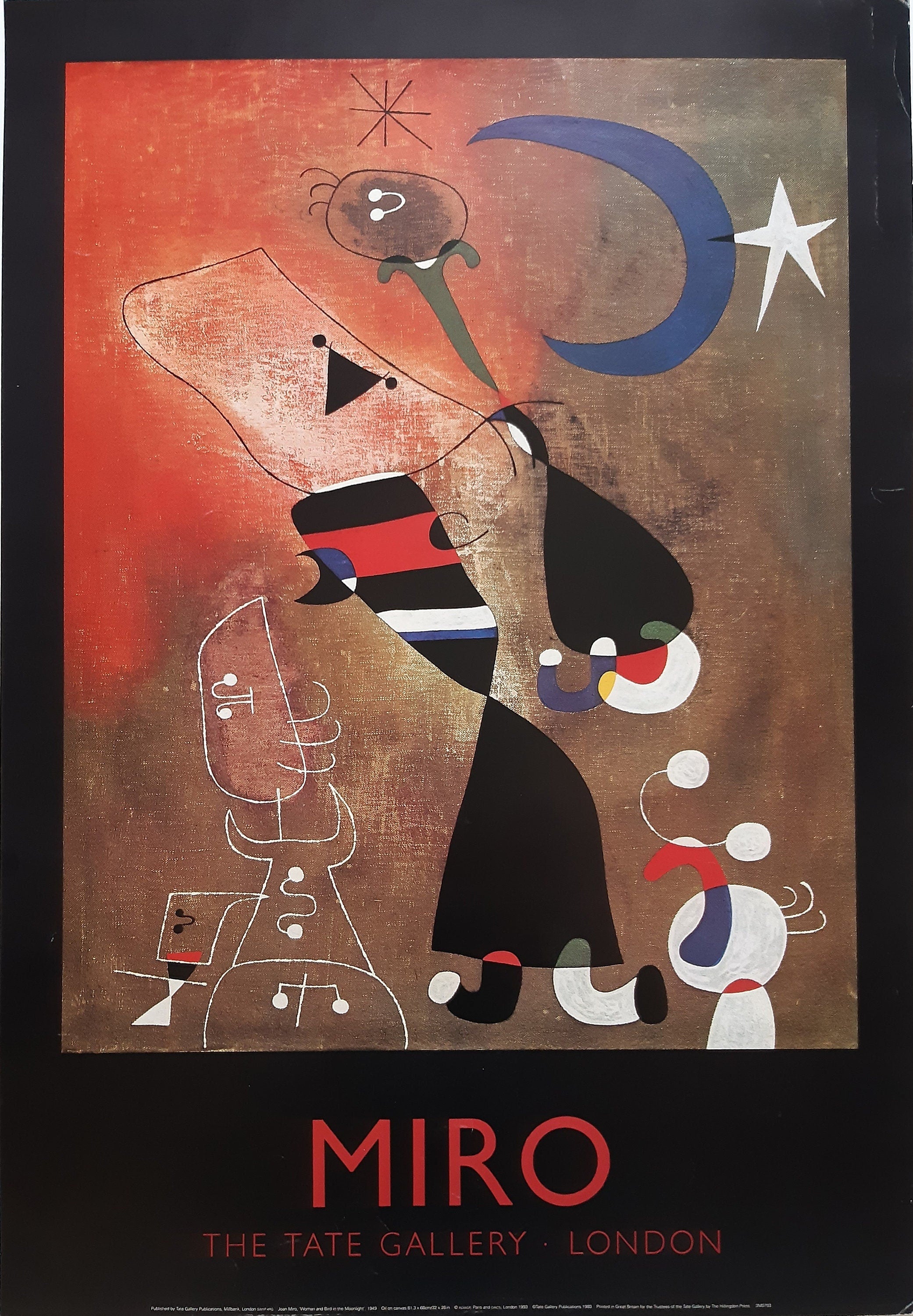 Miro Vintage Tate Gallery Kunstdruck - 19.9"×28.7" (50.5×73cm)