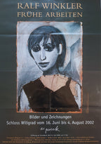 A. R. Penck original art exhibition poster folded - 23.4"×33.1" (59.5×84cm)