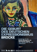E. L. Kirchner vintage art exhibition poster folded - 23.4"×33.1" (59.5×84cm)