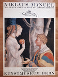 Niklaus Manuel original vintige art exhibition poster - 35.2"×50.4" (89.5×128cm)