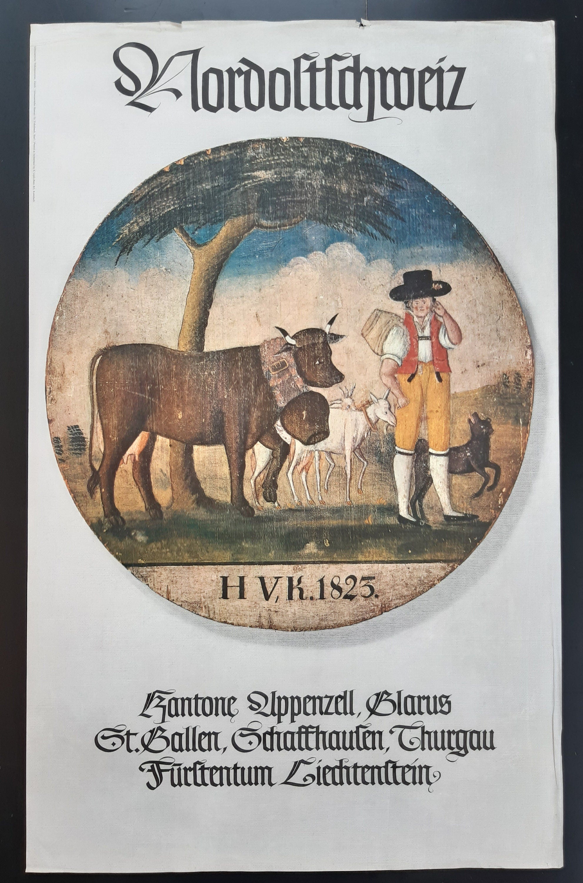 Schweizer Vintage-Reiseplakat ländliche Kunst – 25,2"×40,2" (64×102cm)