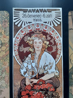 Alphonse Mucha art print lot of 4 - 7.3"×18.1" (18.5×46cm)
