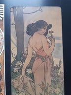 Alphonse Mucha art print lot of 4 - 7.3"×18.1" (18.5×46cm)