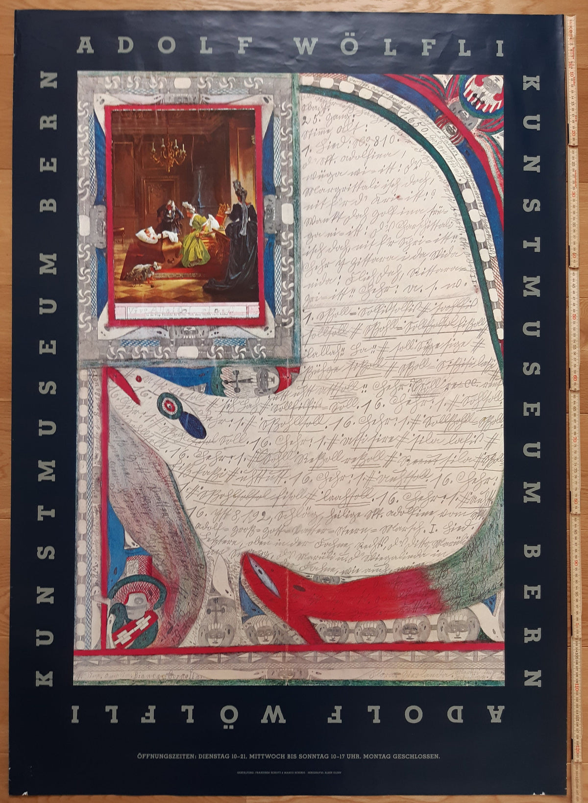 Beautiful Adolf Adolf Wölfli original art exhibition poster - 35.2