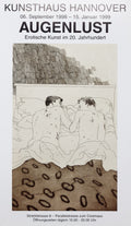 David Hockney Original-Kunst-Miniposter – 9.1"×15.6" (23×39.5cm)