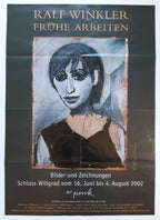 A. R. Penck original art exhibition poster folded - 23.4"×33.1" (59.5×84cm)