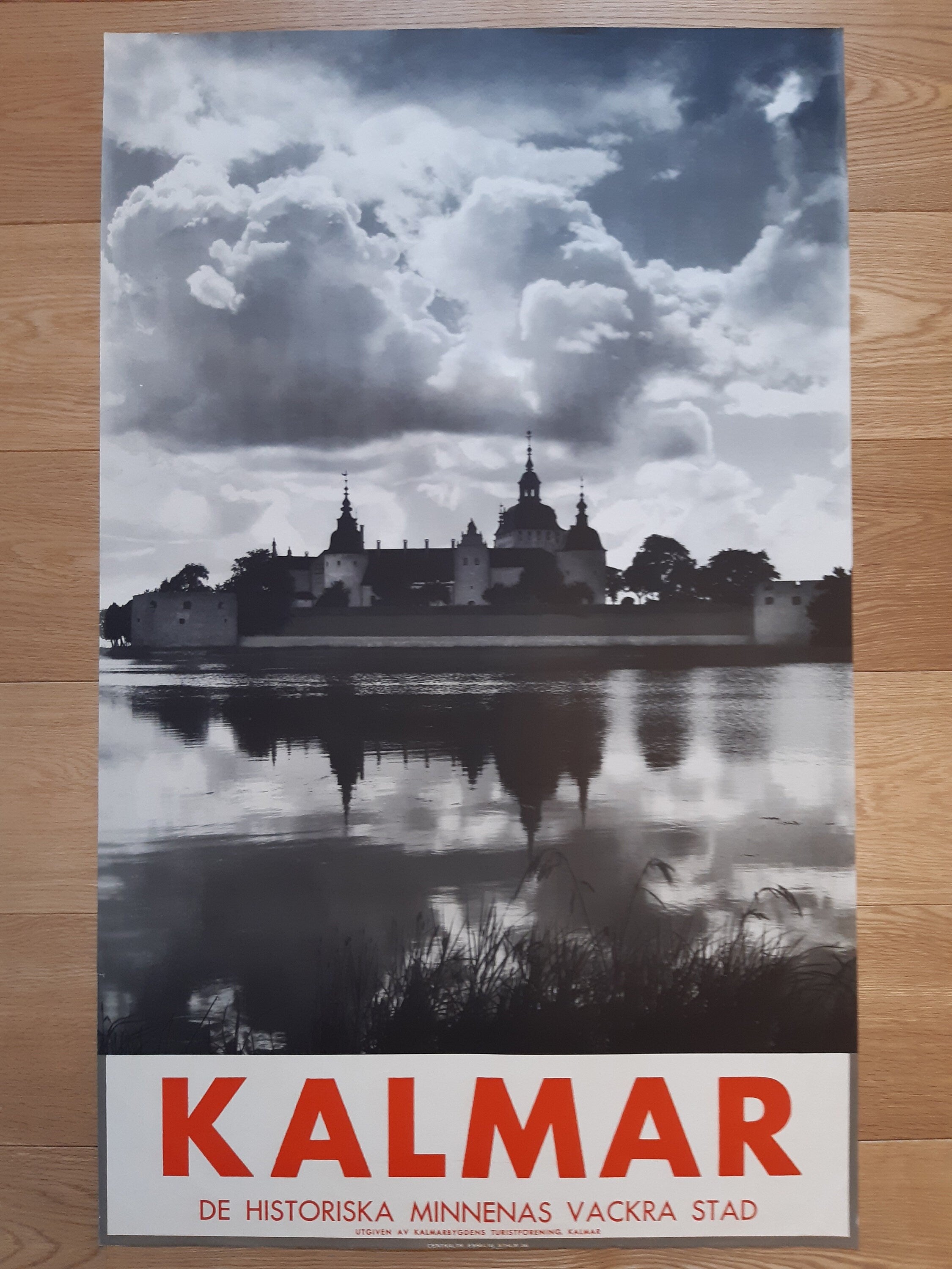 Schweden 1936 Vintage-Reiseposter Schloss Kalmar – 24.4"×39.4" (62×100cm)