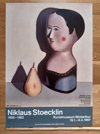 Niklaus Stöcklin original art exhibition poster - 27.8"×39.4" (70.5×100cm)