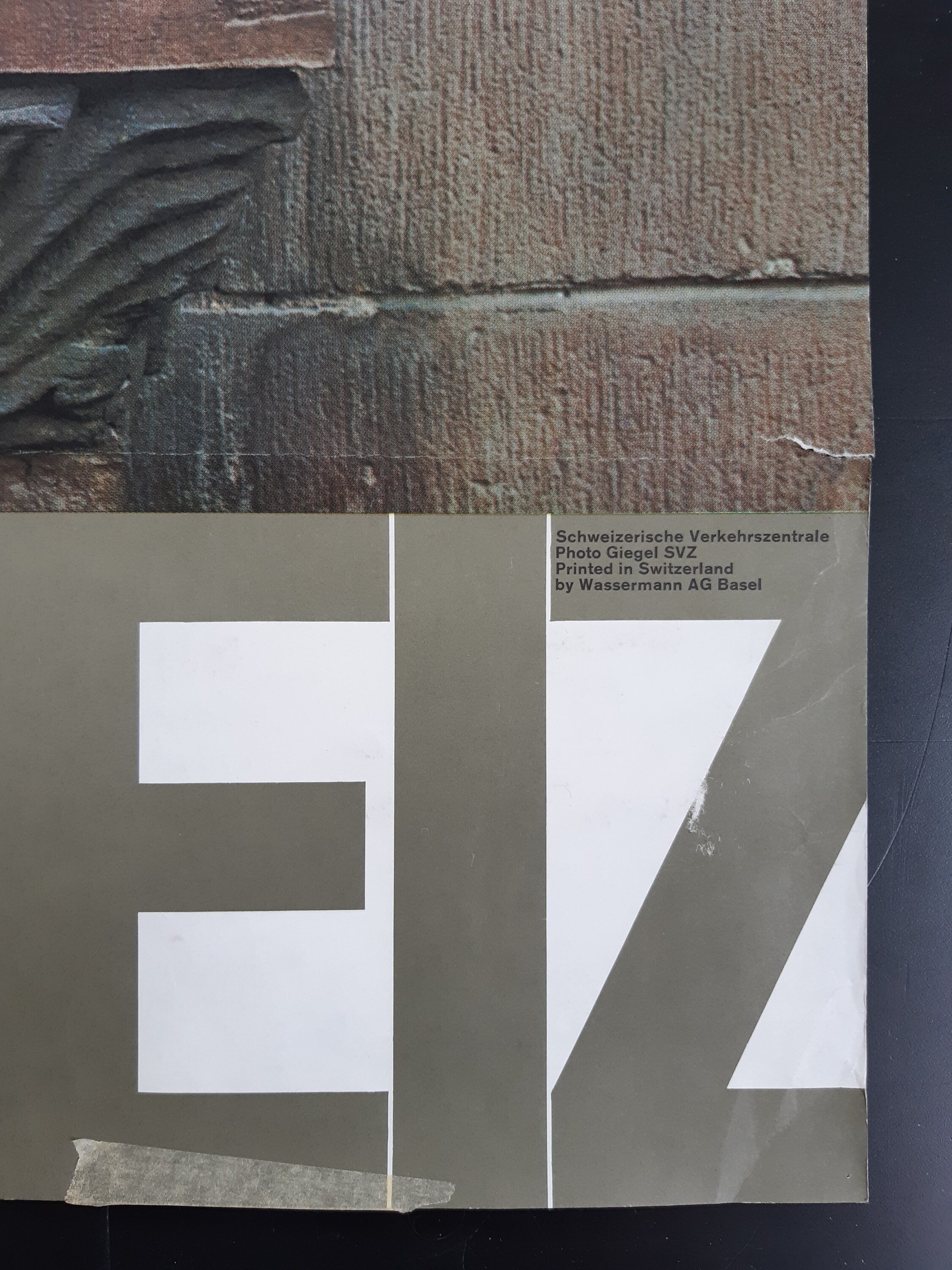Schweizer Vintage-Museumsausstellungsplakat mittelalterliche Skulptur – 64×102cm (25.2"×40.2")