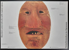 Swiss vintage culture museum poster carneval naive native mask - 33.1"×23.4" (84×59.4cm)