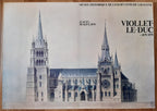 Viollet Le-Duc Lausanne Cathedral original vintige art exhibition poster - 50.4"×35.2" (128×89.5cm)