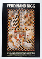 Ferdinand Nigg embroidery original exhibition poster - 23.2"×33.1" (59×84cm)