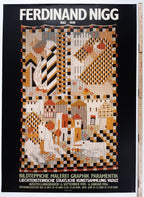 Ferdinand Nigg embroidery original exhibition poster - 23.2"×33.1" (59×84cm)