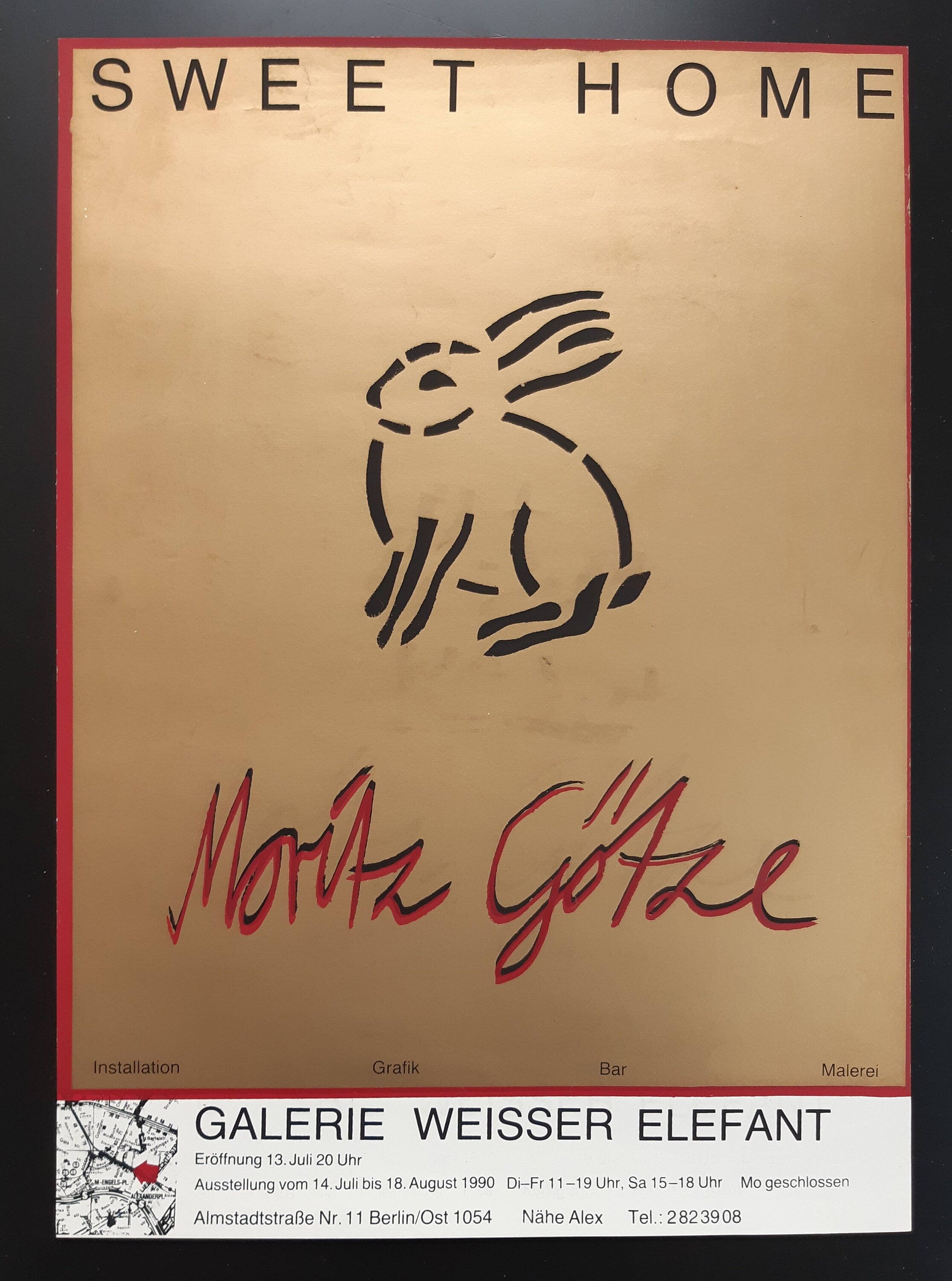 Moritz Götze Original-Kunstausstellungsplakat – 39,5×55 cm (15.6"×21.7")