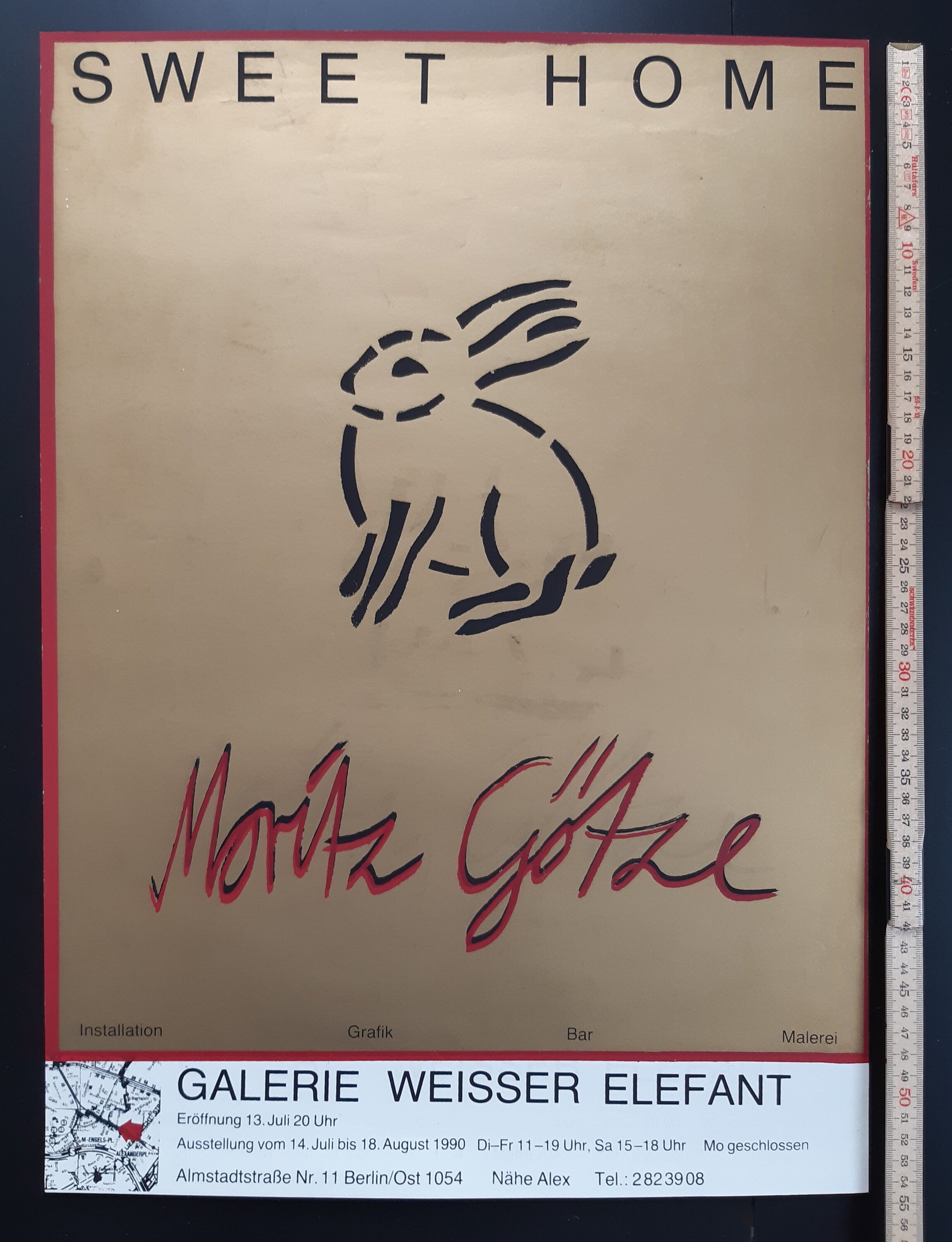 Moritz Götze Original-Kunstausstellungsplakat – 39,5×55 cm (15.6"×21.7")