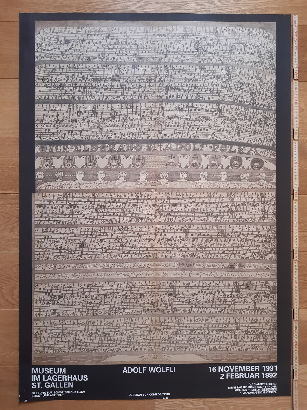 Beautiful Adolf Adolf Wölfli original art exhibition poster - 35.2