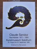 Claude Sandoz original art exhibition poster - 18.9"×26.8" (48×68cm)