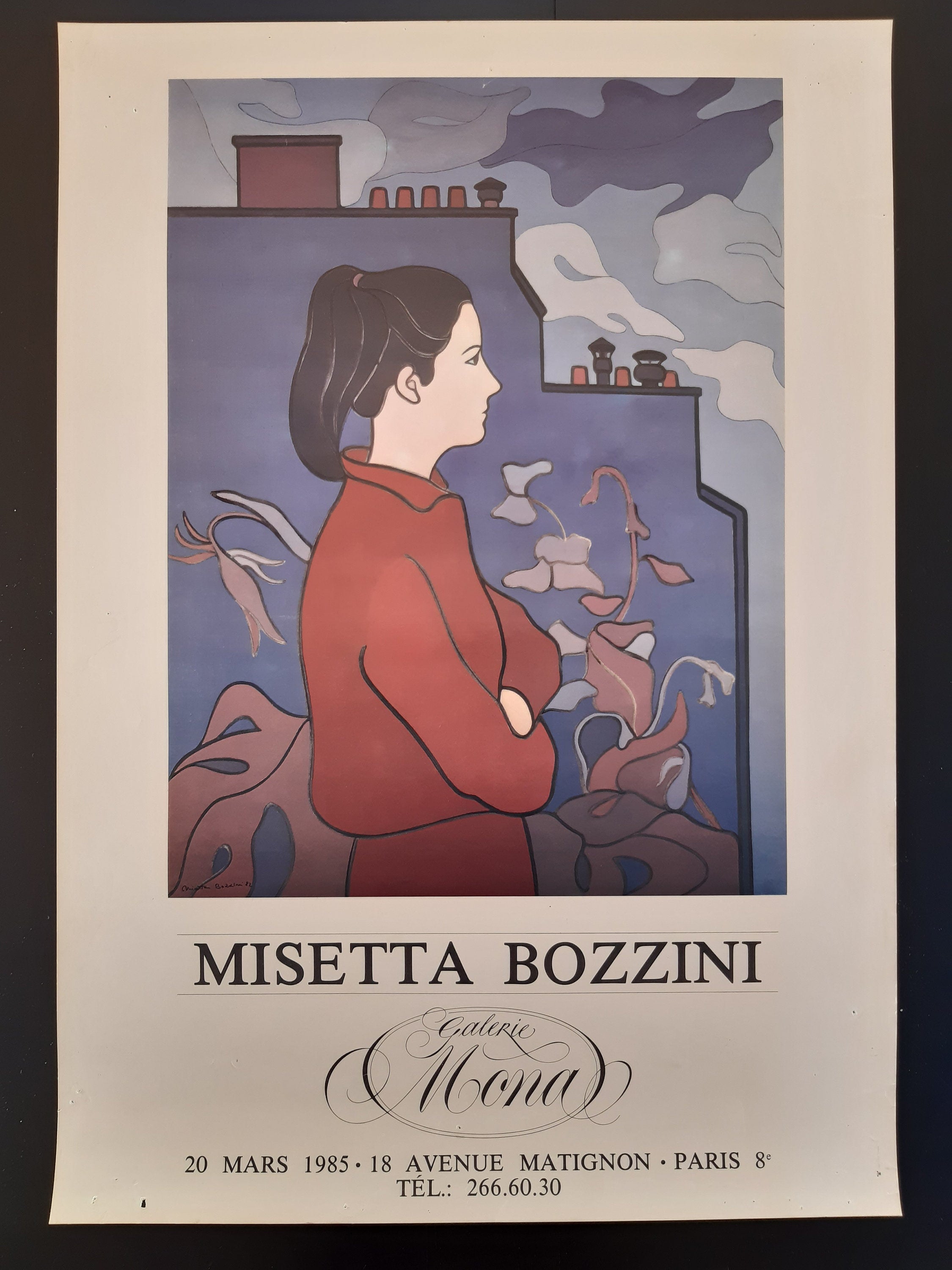 Misetta Bozzini Original-Kunstausstellung Plakat - 45×64cm (17,7"×25,2")