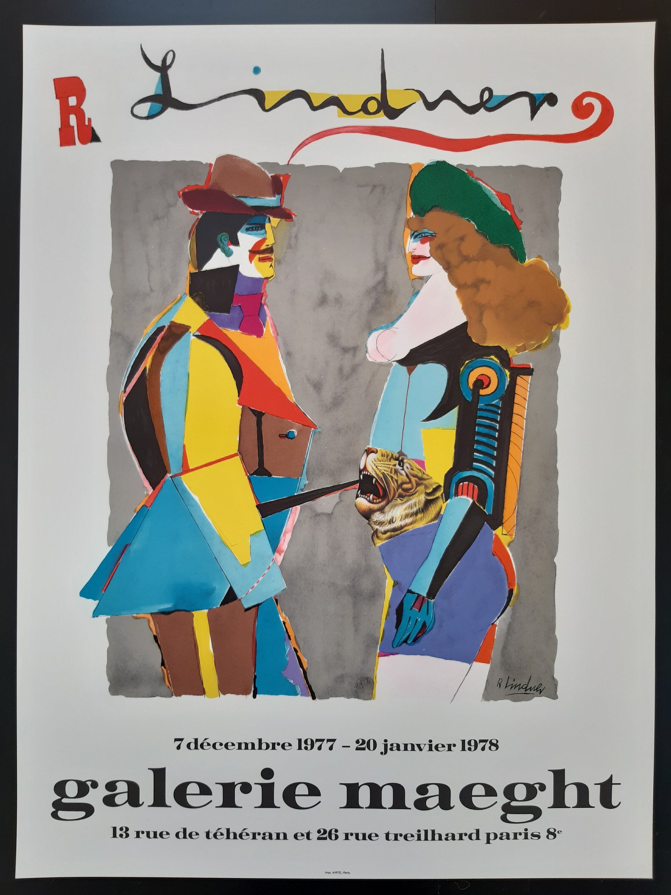 Richard Lindner Original-Kunstausstellung Plakat Pop Art - 22.2"×29.9" (56.5×76cm)