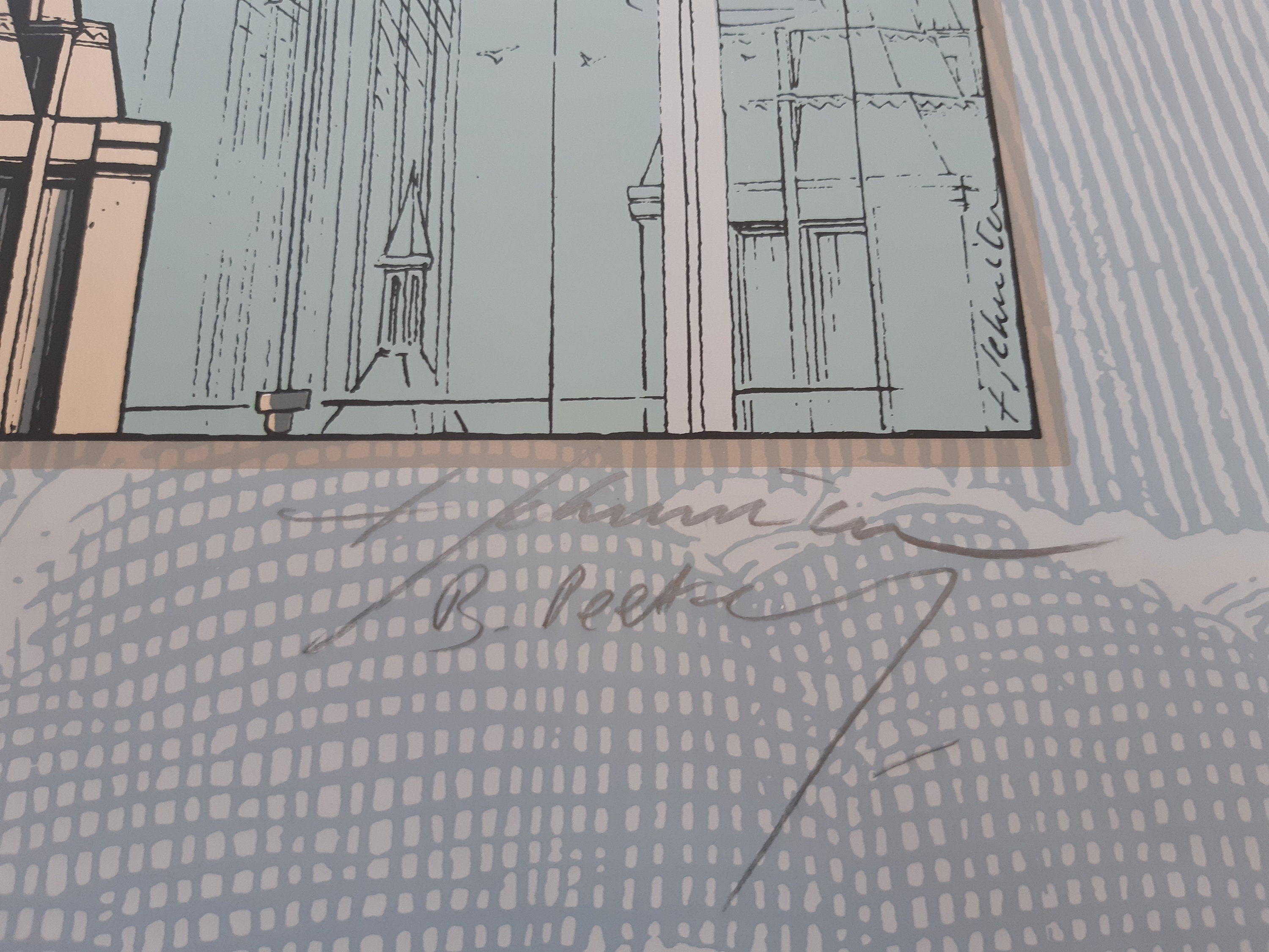 Original Plakatentwurf von Schuiten, handsigniert – 60×80 cm
