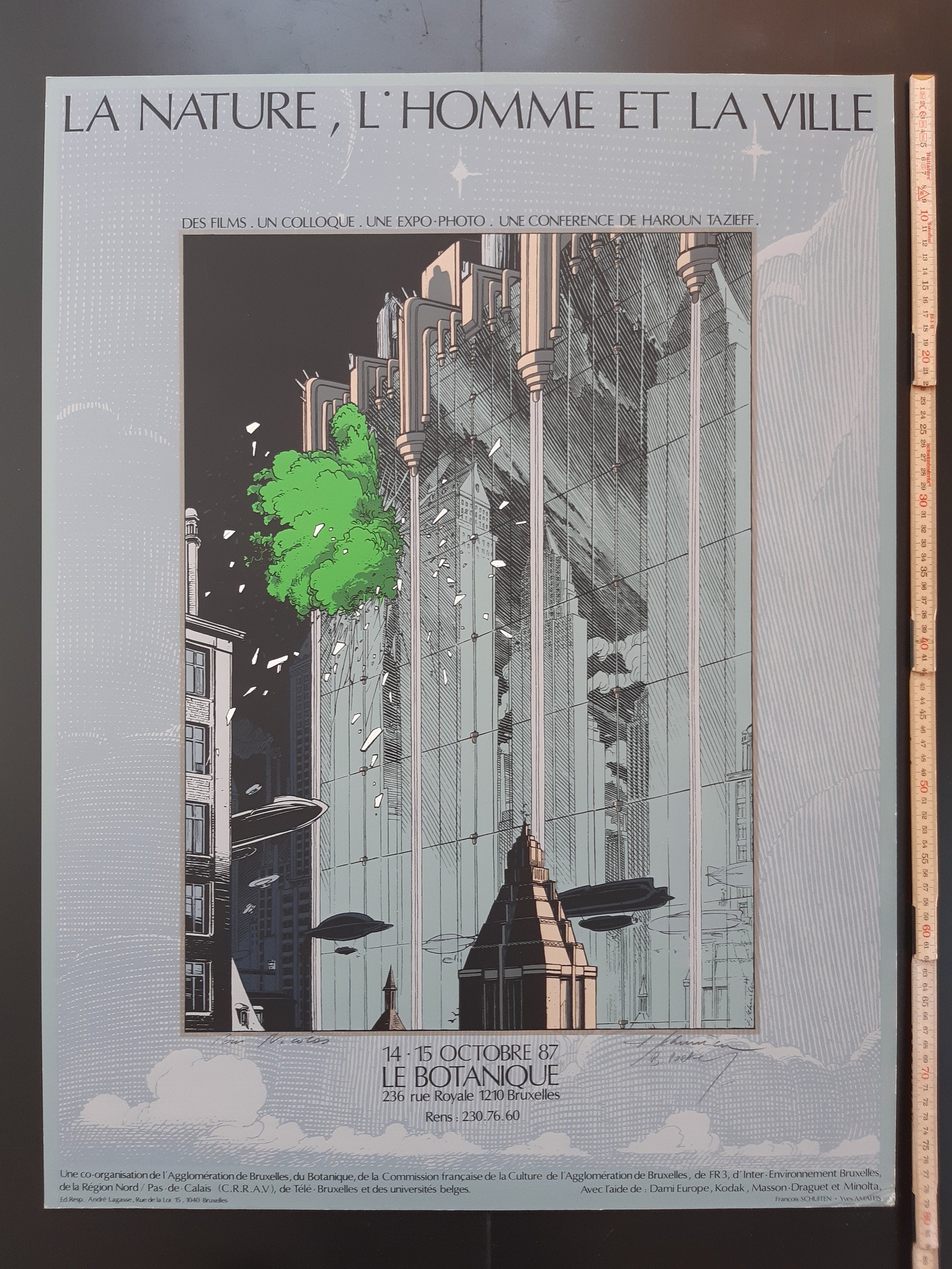 Original Plakatentwurf von Schuiten, handsigniert – 60×80 cm