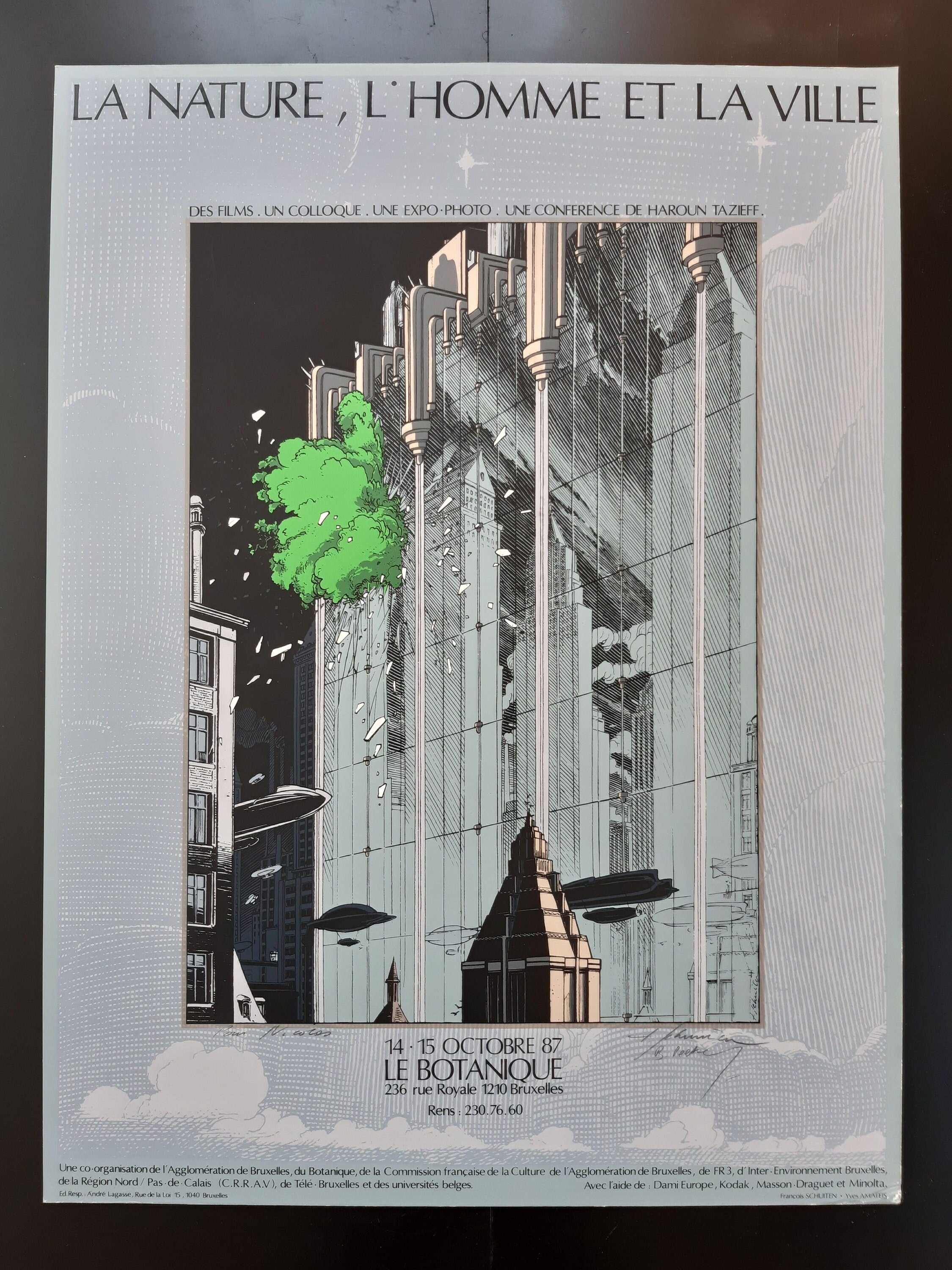 Original Plakatentwurf von Schuiten, handsigniert – 60×80 cm
