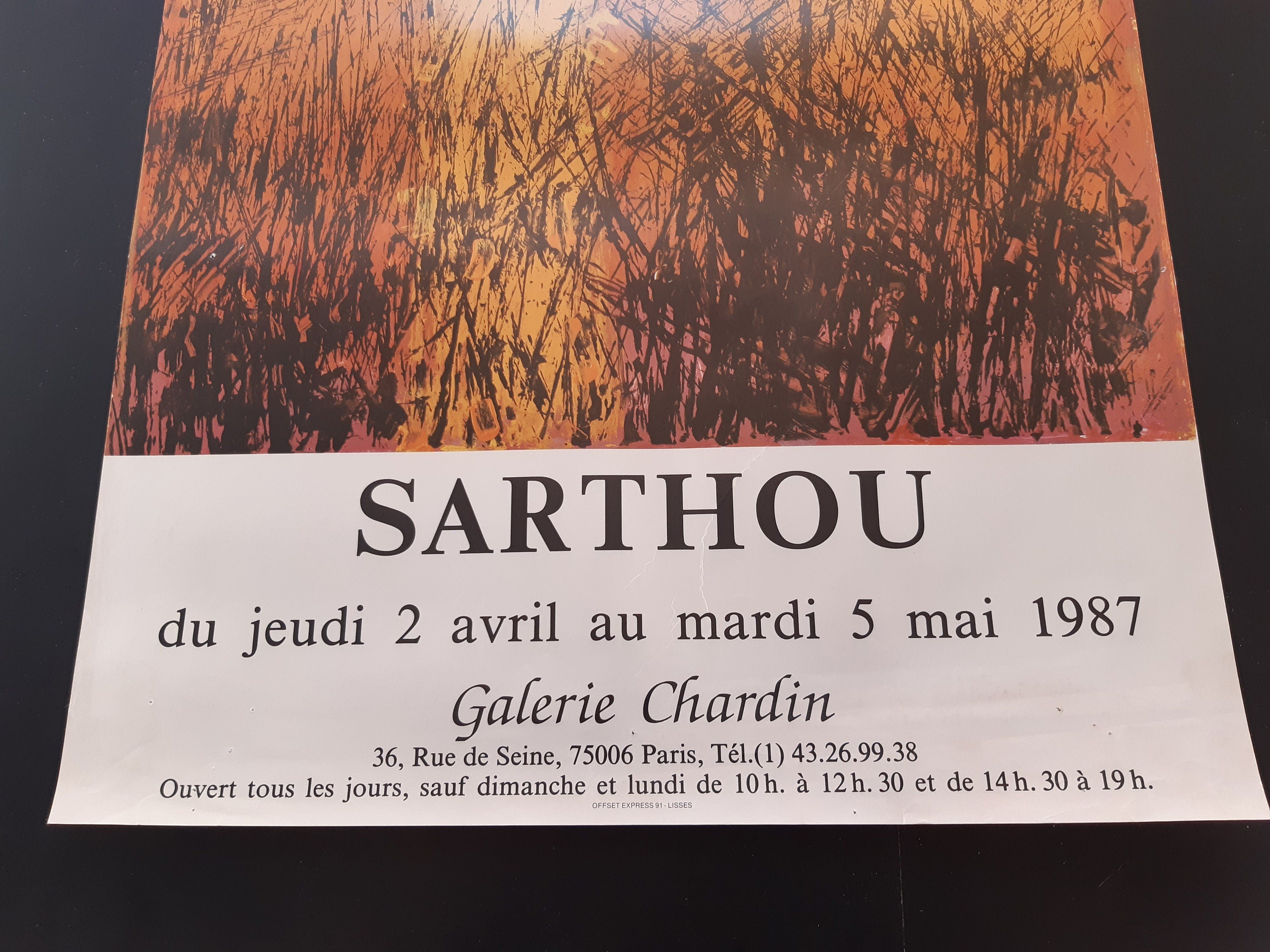 Sarthou original art poster used condition - 16.9"×25.2" (43×64cm)