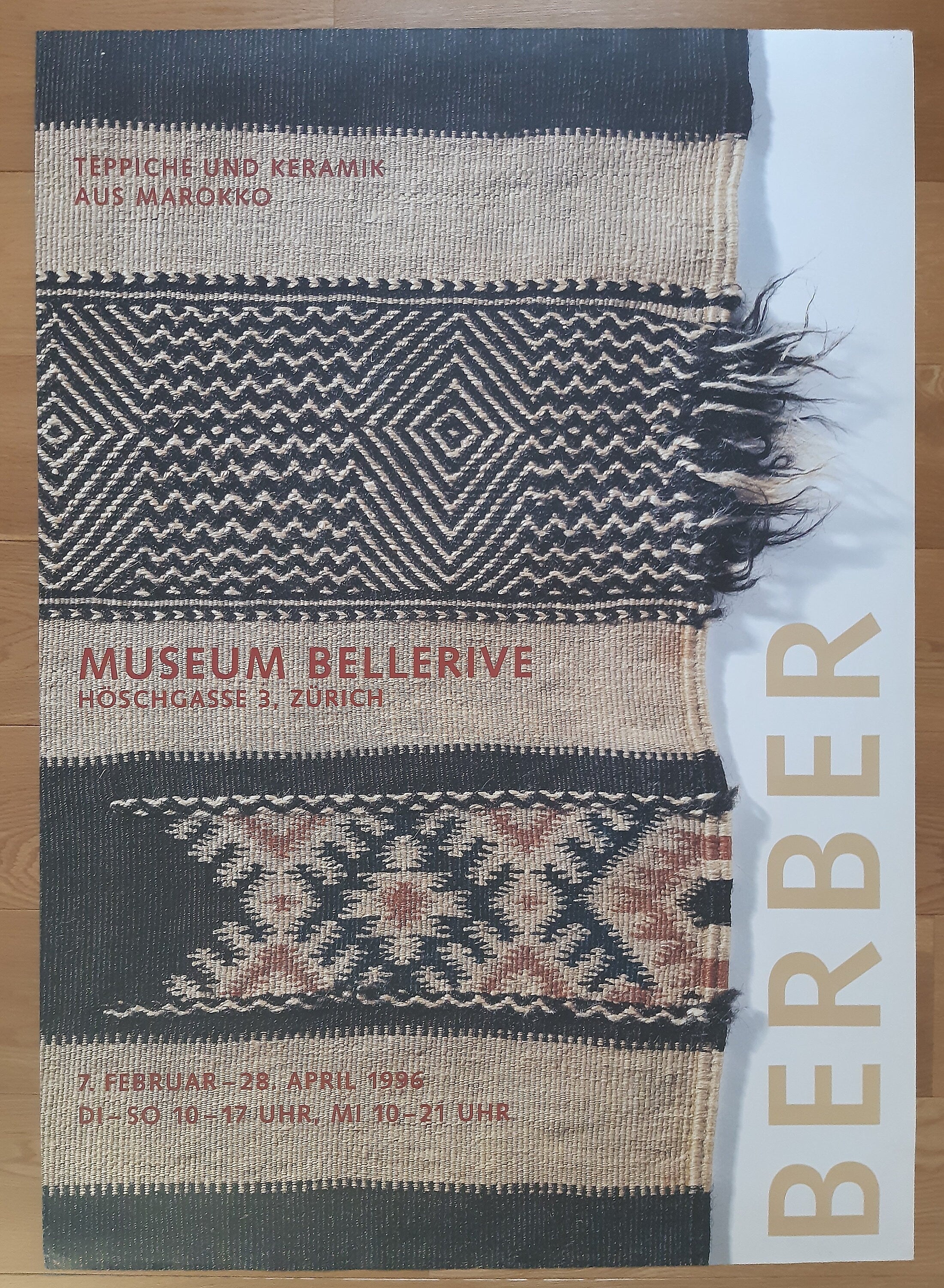 Berber carpet museum original art poster - 35.4"×50.4" (90×128cm)