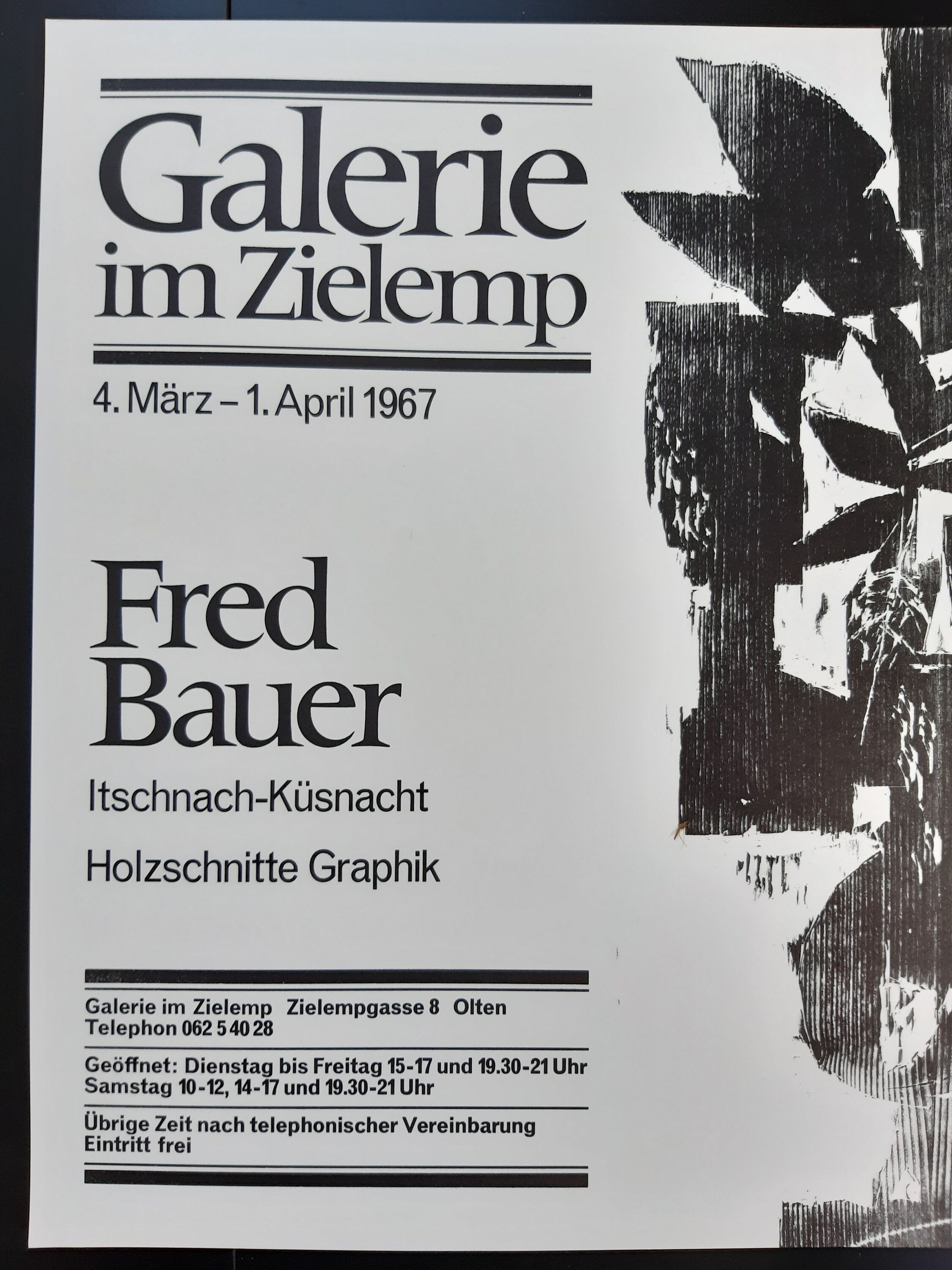 Fred Bauer original art poster + booklet - 15.7"×15.7" (40×40cm)