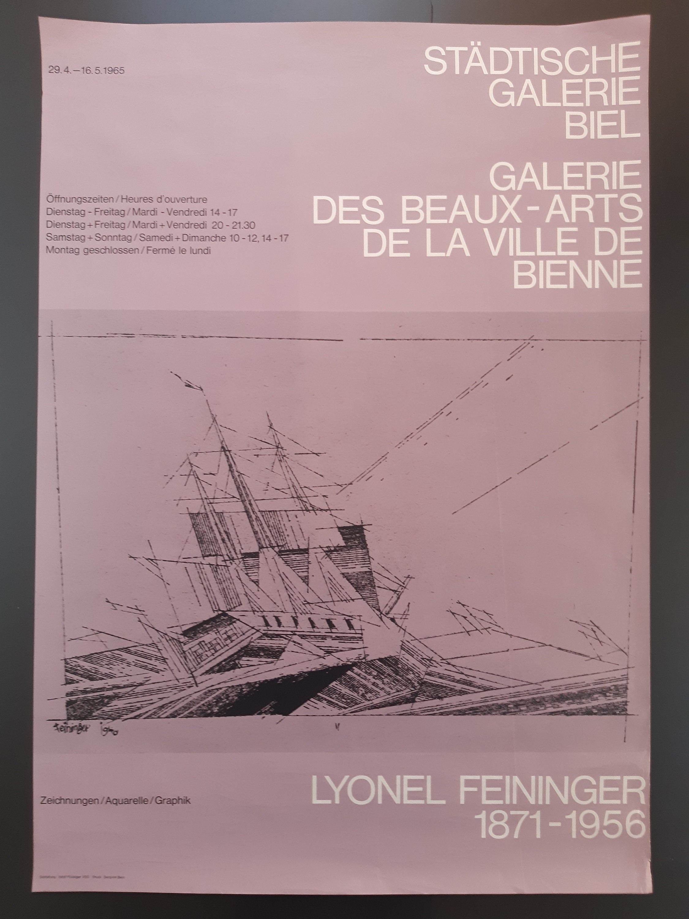 Lyonel Feininger original art poster - 27.6"×39.4" (70×100cm)