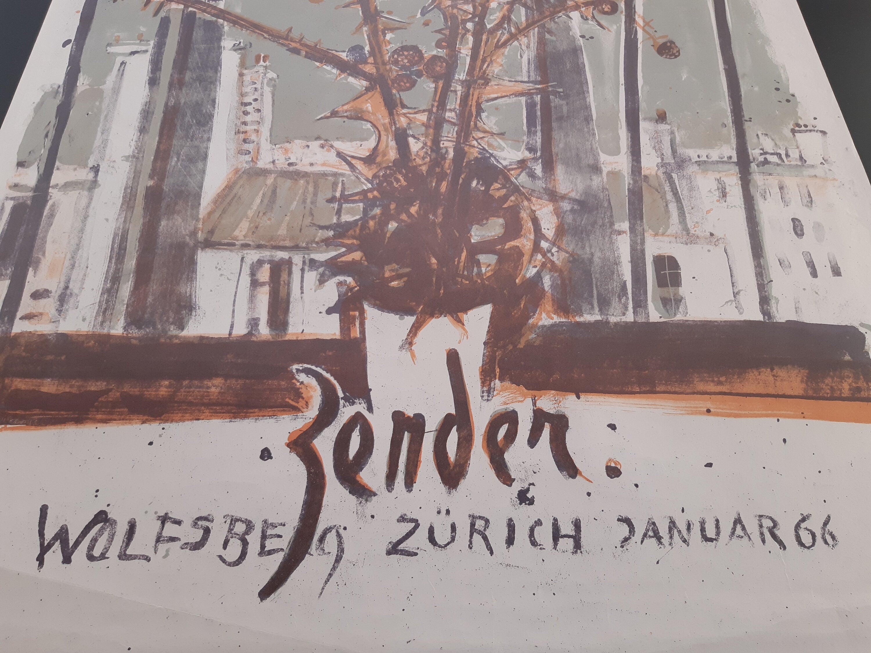 Rudolf Zender art exhibition poster - 27.6"×39.2" (70×99.5cm)