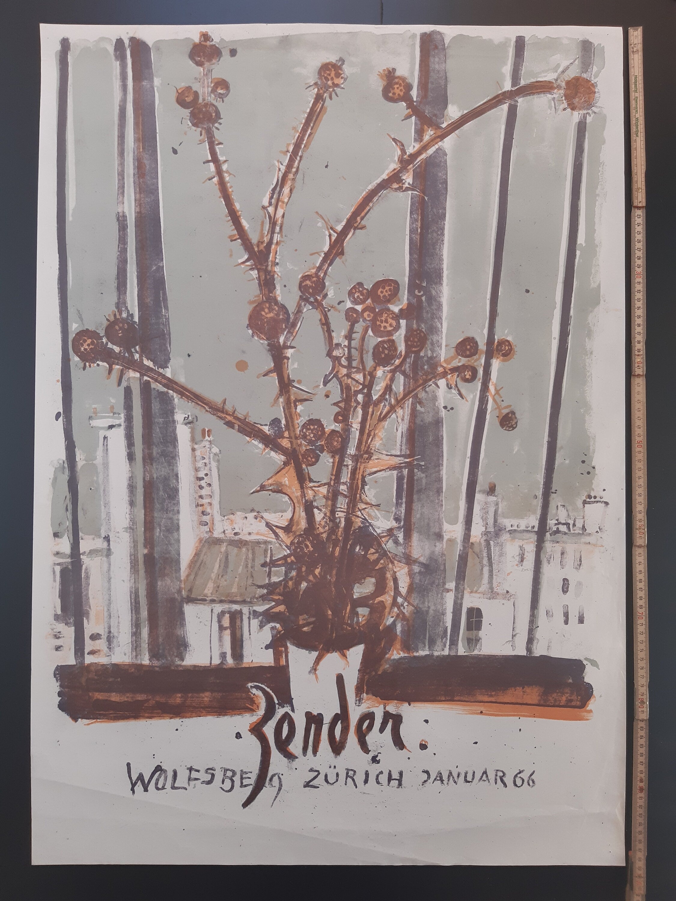Rudolf Zender art exhibition poster - 27.6"×39.2" (70×99.5cm)