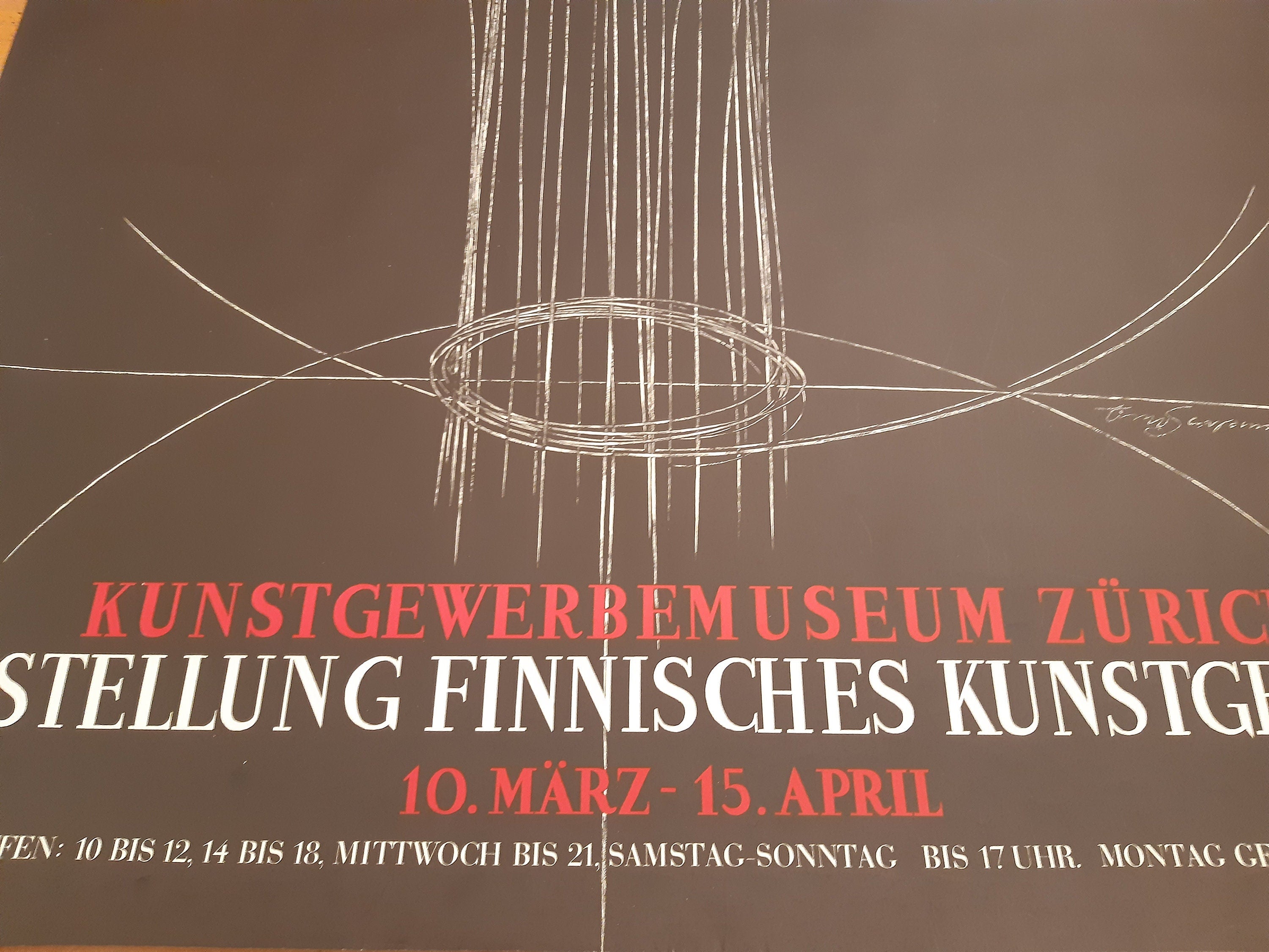 Timo Sarpaneva Original-Kunstausstellungsposter – 90×128 cm