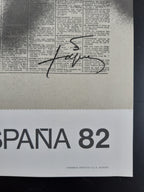 España 1982 Barcelona original art poster Tapies - 23.6"×37.2" (60×94.5cm)