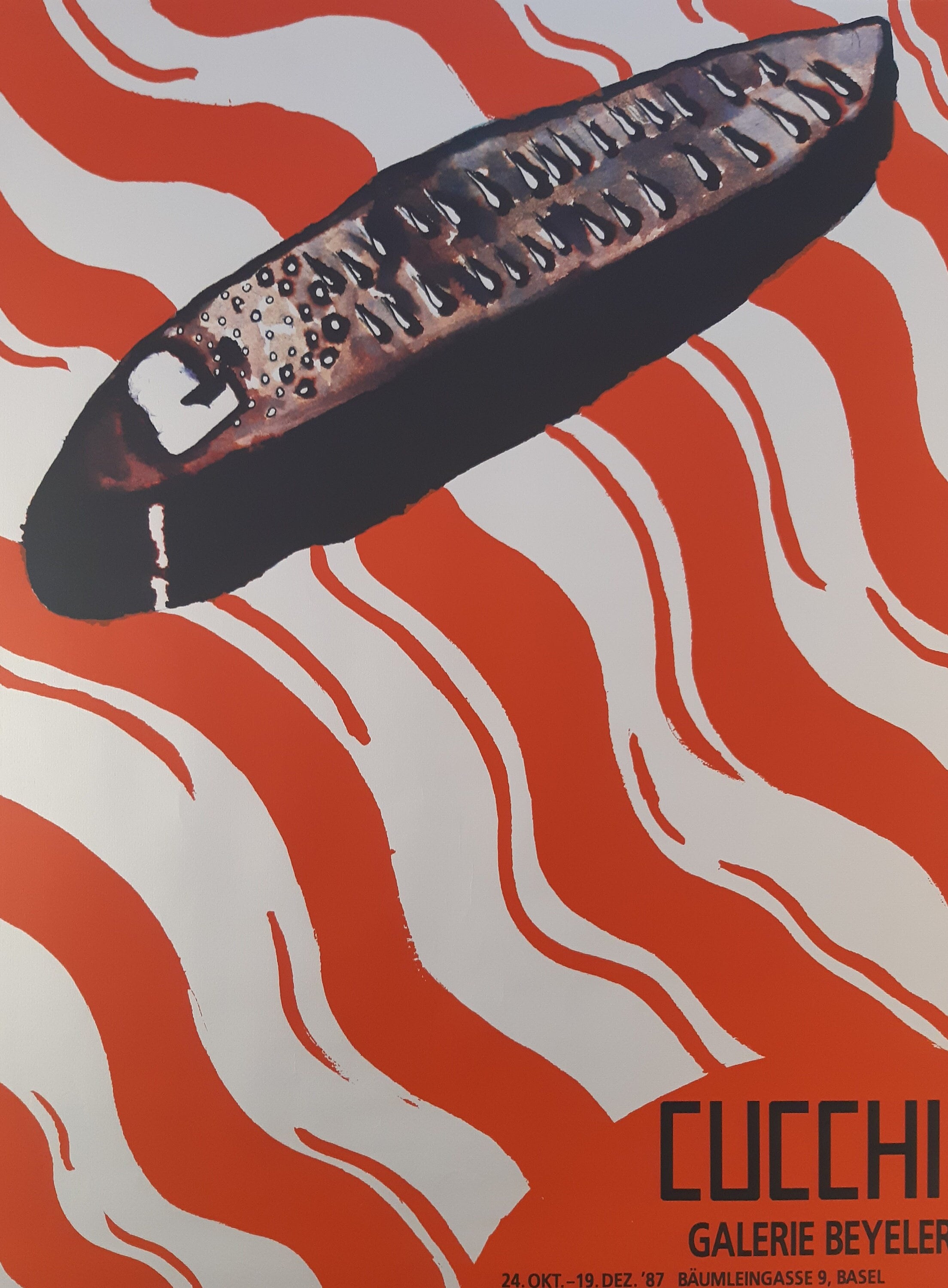 1987 Enzo Cucchi  original art exhibition poster - 23.3"×31.5" (59.3×80cm)