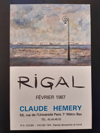 J. J. J. Rigal original art exhibition poster - 16.9"×26.4" (43×67cm)