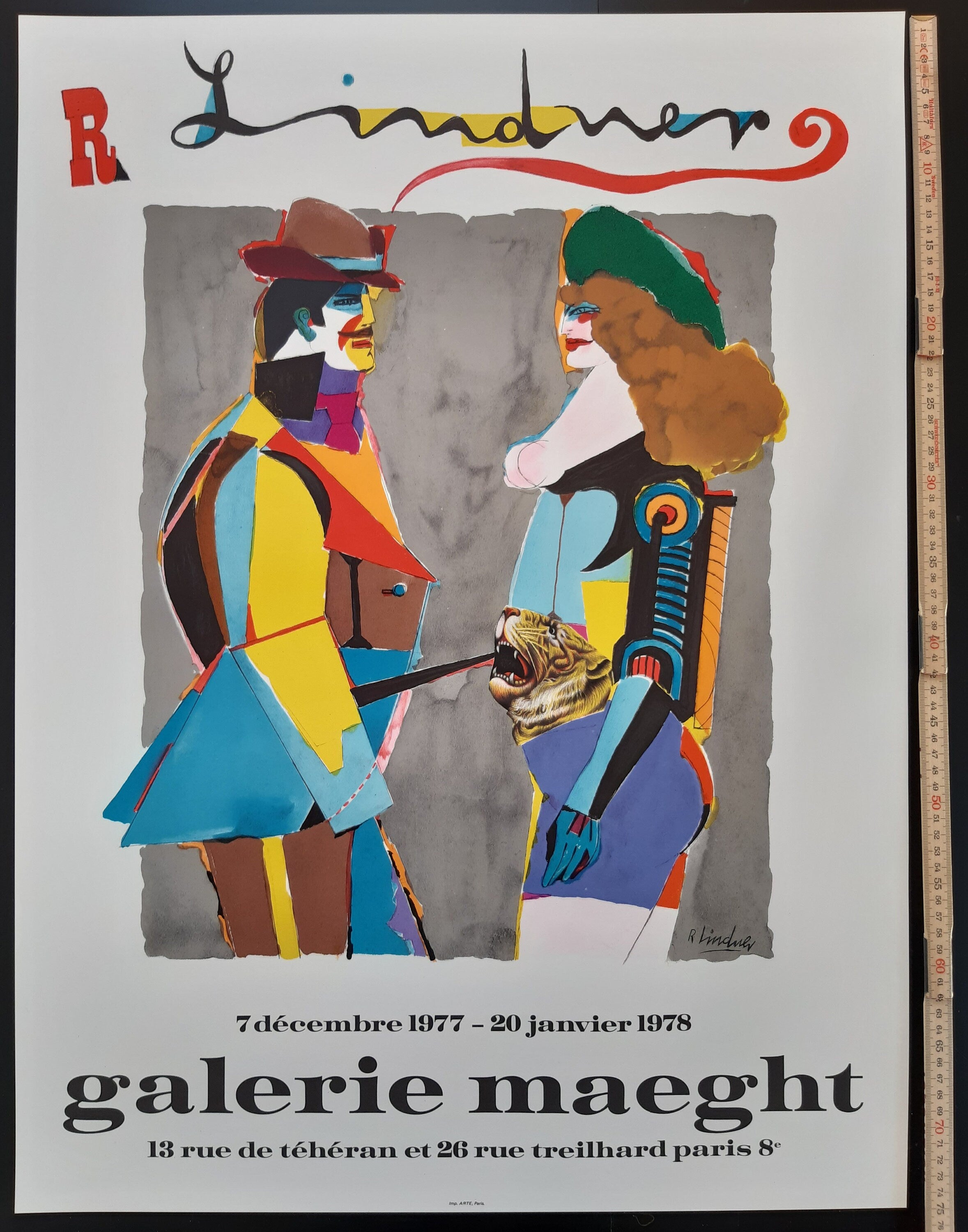 Richard Lindner Original-Kunstausstellung Plakat Pop Art - 22.2"×29.9" (56.5×76cm)