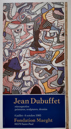 Jean Dubuffet original art poster - 16.1"×32.5" (41×82.5cm)