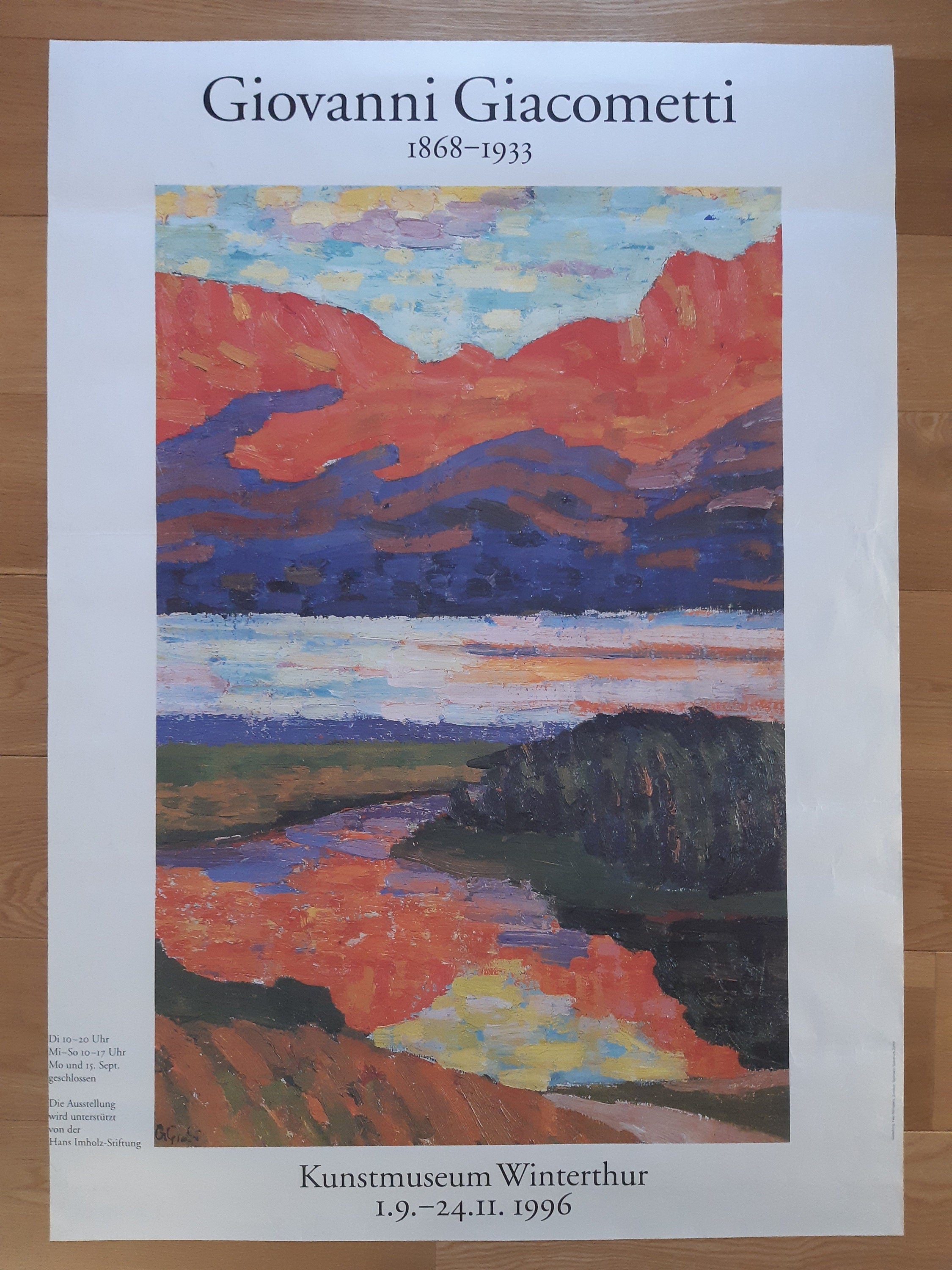 Giovanni Giacometti original art poster - 35.2"×50.4" (89.5×128cm)