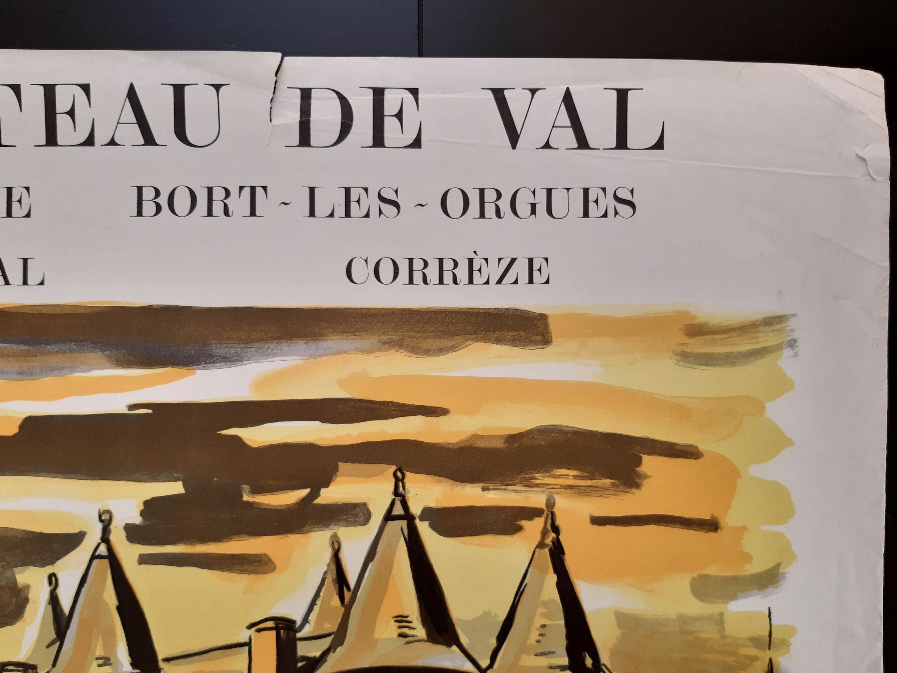 Yves Brayer original art poster used condition - 21.7"×31.8" (55×80.7cm)