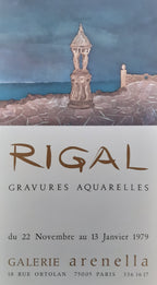 J. J. J. Rigal original art exhibition poster - 13.8"×25.2" (35×64cm)