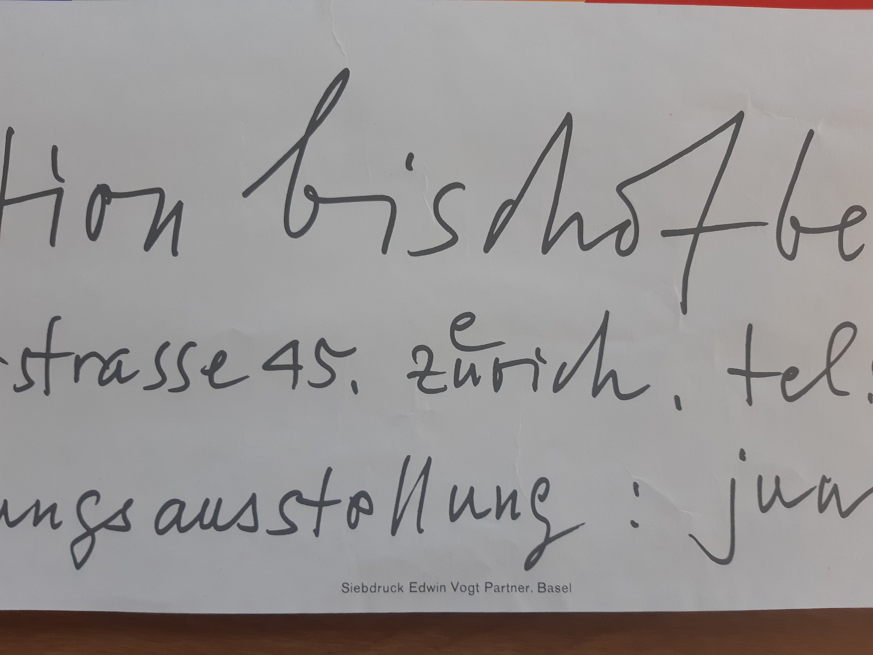 Max Bill original art poster lithograph - 20.7"×29.3" (52.7×74.5cm)