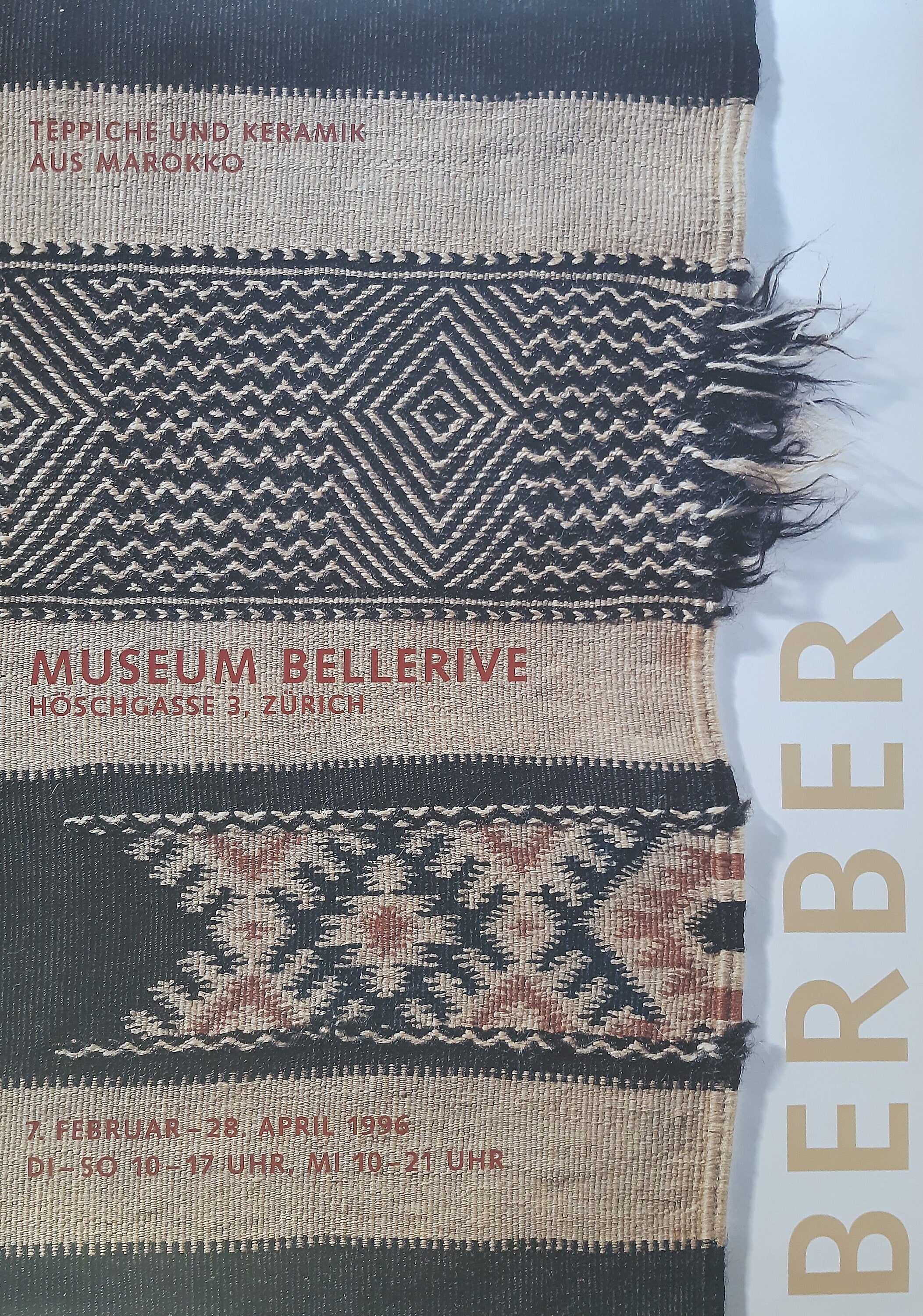Berber carpet museum original art poster - 35.4"×50.4" (90×128cm)