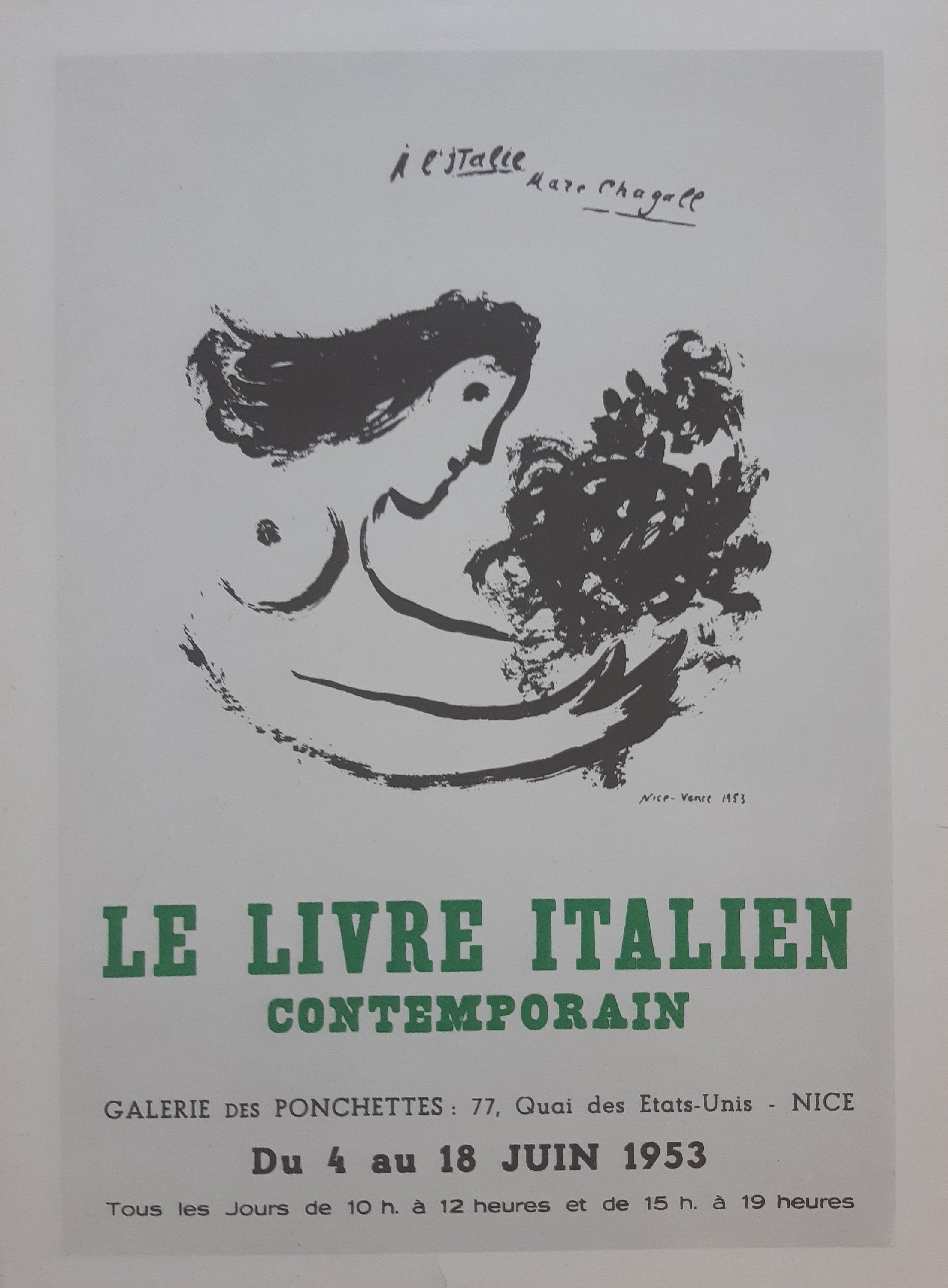 Marc Chagall original mini poster - 9.6"×13.2" (24.5×33.5cm)