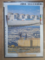 Jürg Kreienbühl art exhibition poster - 35.8"×50.4" (91×128cm)
